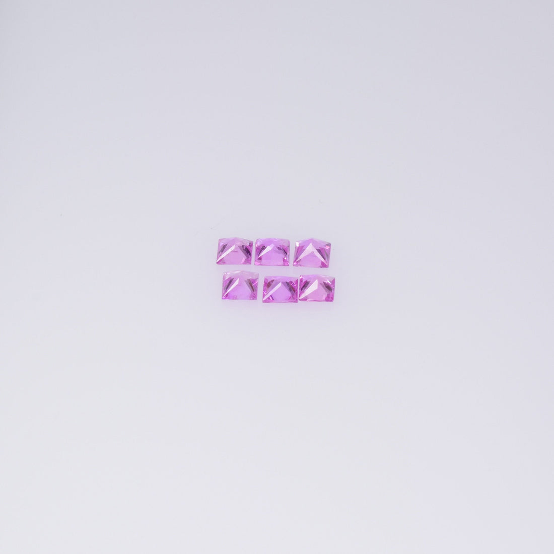 1.9-3.6 mm Natural Callibrated Pink Sapphire Loose Gemstone Princess Square Cut