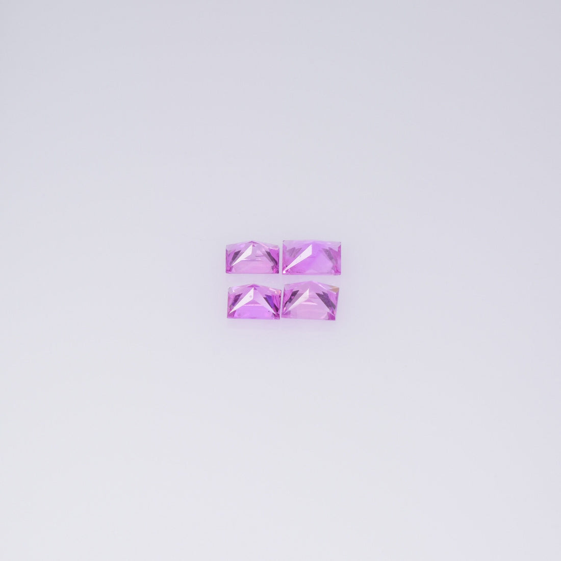 LOTS:Natural Pink Sapphire Loose Gemstone Baguette Princess Cut