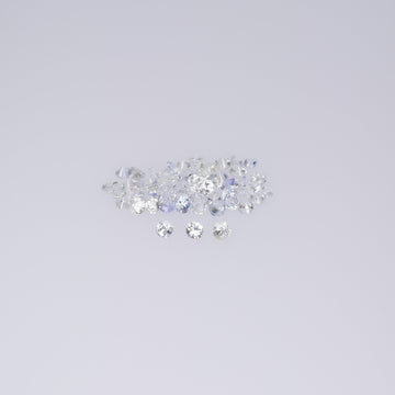1.4-2.0 mm Natural Bluish White Sapphire Loose Vs Quality Gemstone Round Diamond Cut