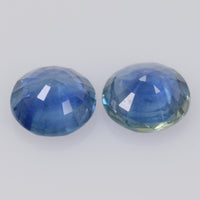 5.9-6.0 MM Natural Blue Sapphire Loose Pair Gemstone Round Cut