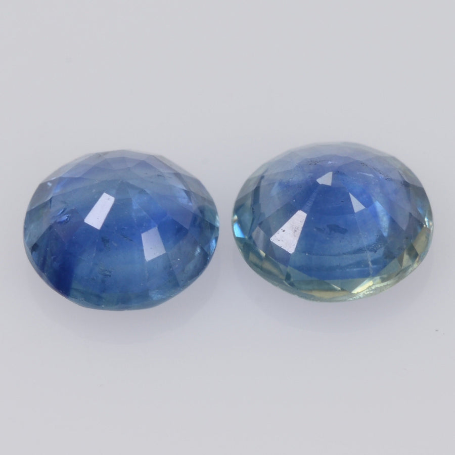 5.9-6.0 MM Natural Blue Sapphire Loose Pair Gemstone Round Cut