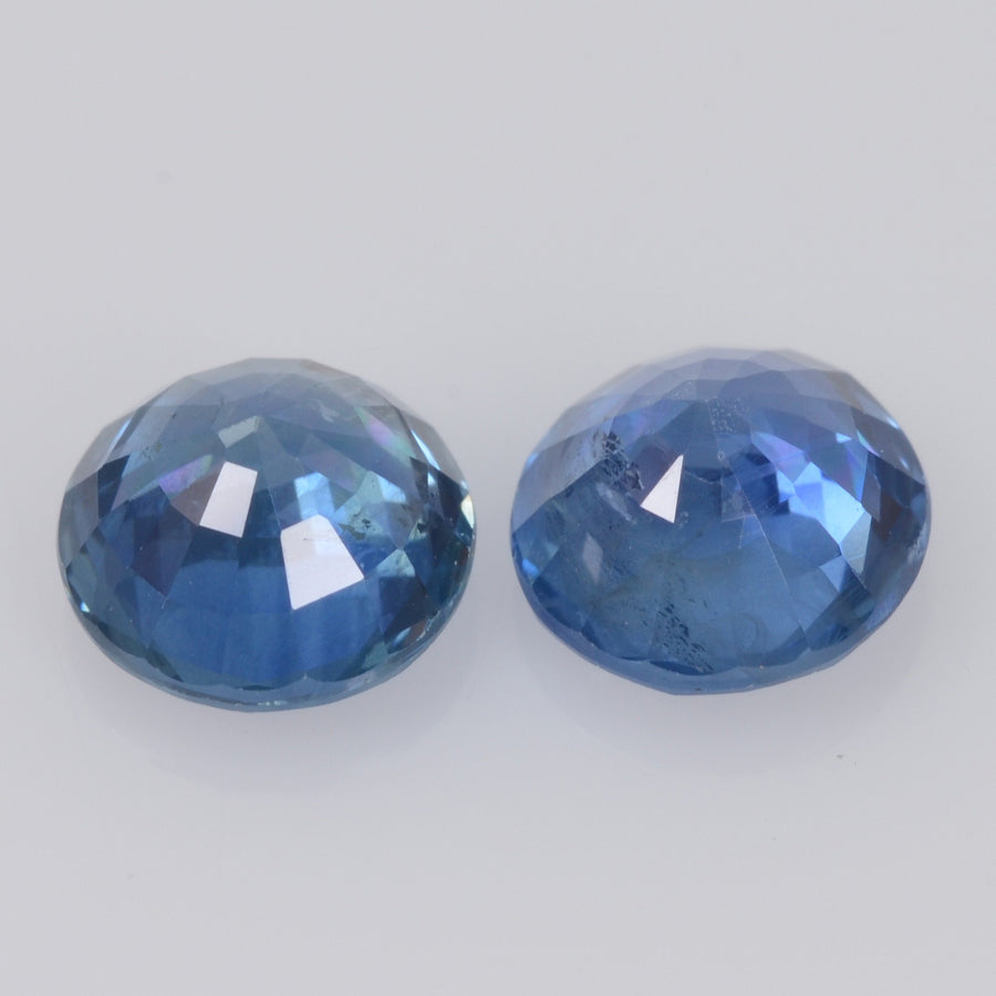 5.9-6.0 MM Natural Blue Sapphire Loose Pair Gemstone Round Cut