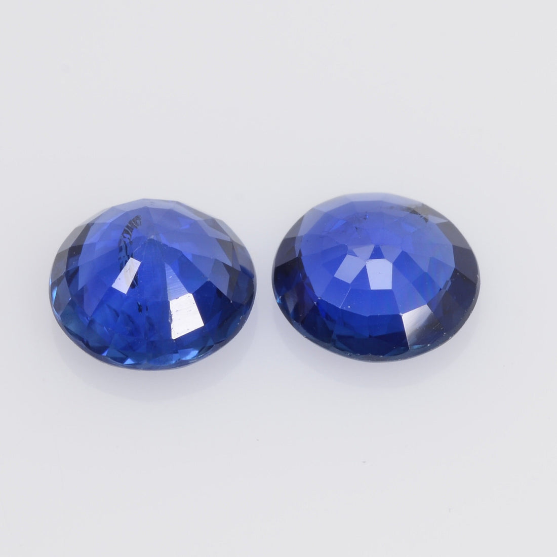 5.9 MM Natural Blue Sapphire Loose Pair Gemstone Round Cut