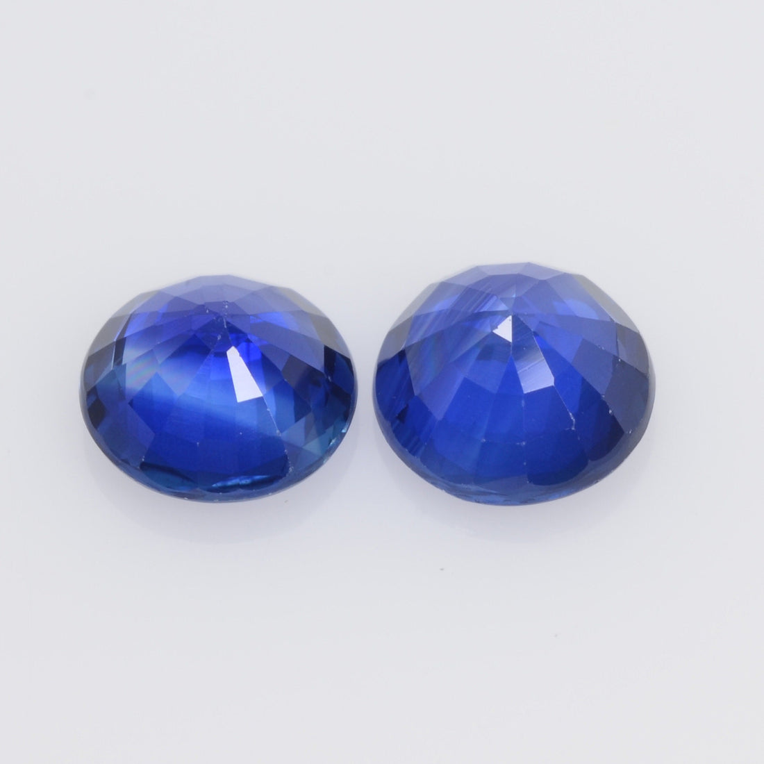 5.9 MM Natural Blue Sapphire Loose Pair Gemstone Round Cut