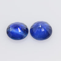 5.9 MM Natural Blue Sapphire Loose Pair Gemstone Round Cut