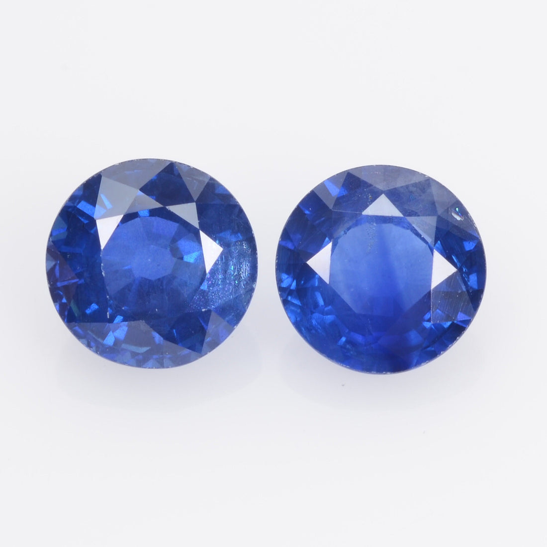 6.1 MM Natural Blue Sapphire Loose Pair Gemstone Round Cut