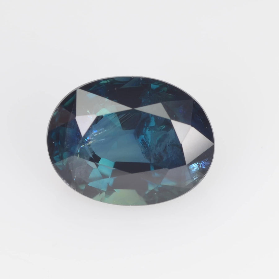 2.04 cts Natural Teal Bluish Green Sapphire Loose Gemstone Oval Cut