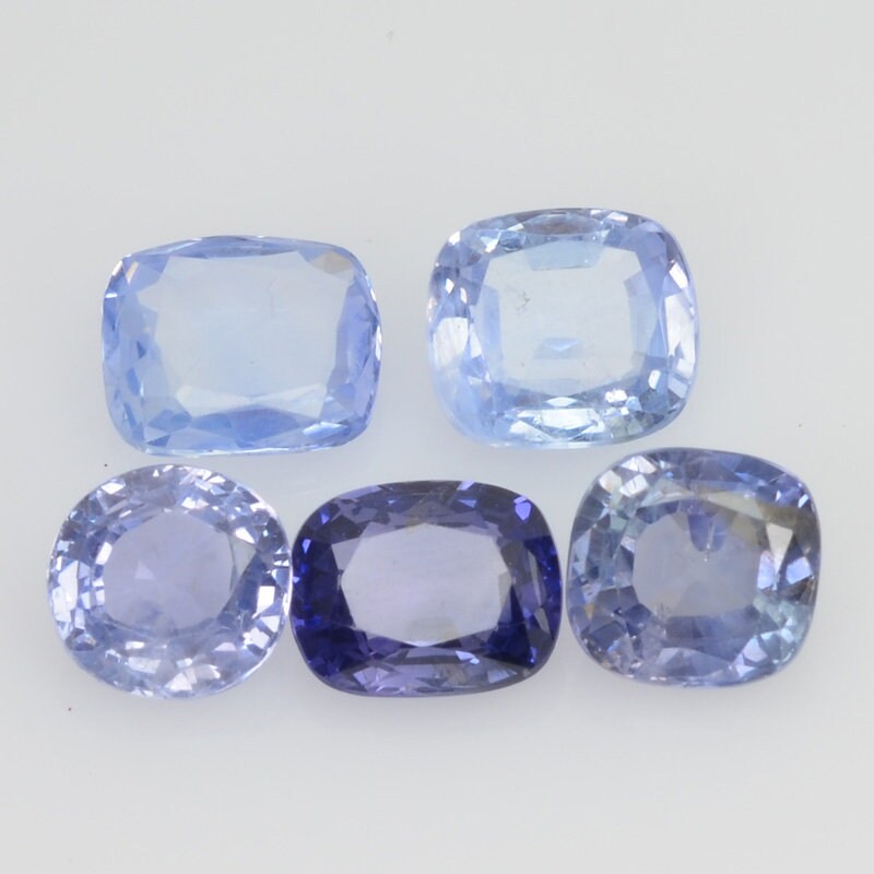 LOTS: Unheated Natural Blue Sapphire Loose Gemstone Oval Cut