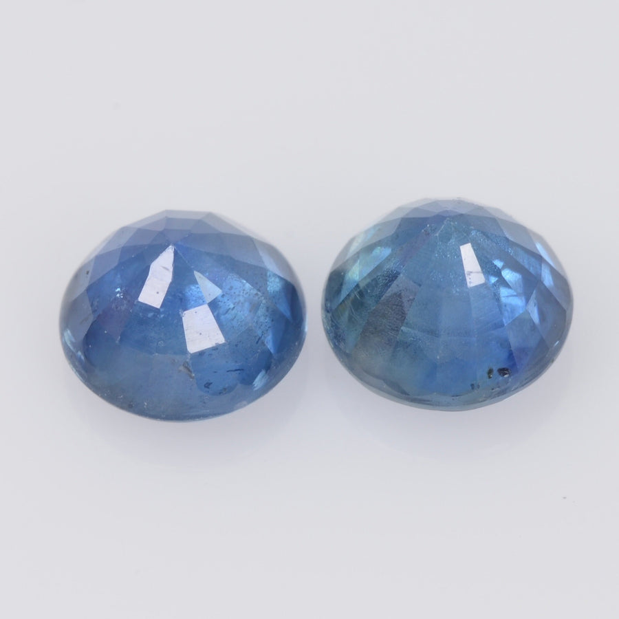 5.8-5.9 MM Natural Blue Sapphire Loose Pair Gemstone Round Cut