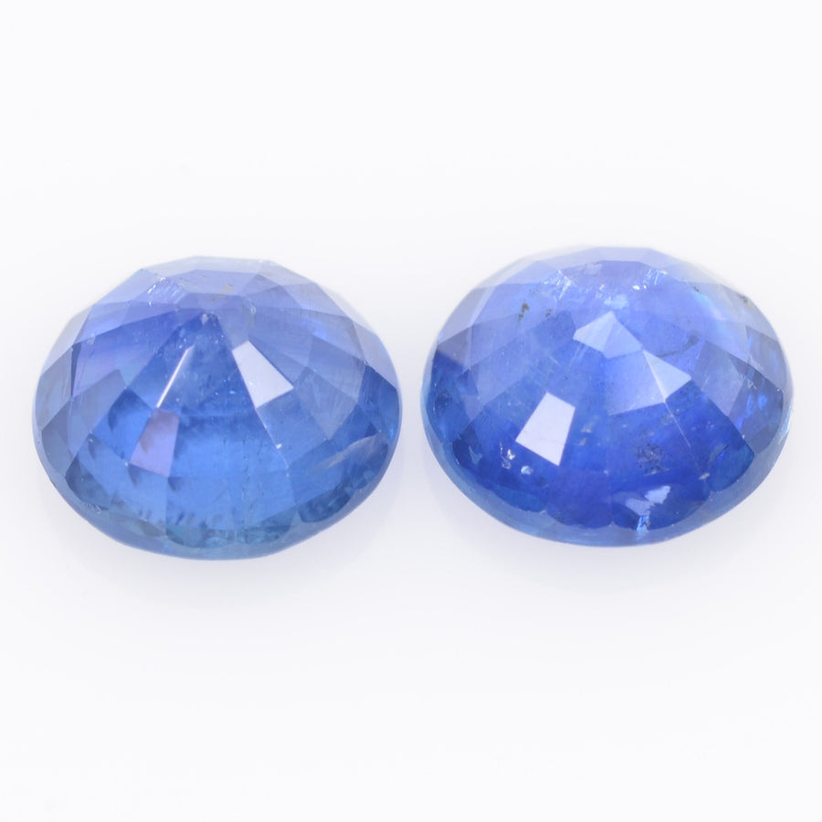 6.3 MM Natural Blue Sapphire Loose Pair Gemstone Round Cut