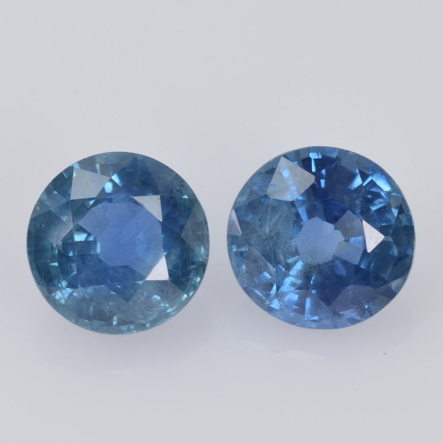 5.9-6.0 MM Natural Blue Sapphire Loose Pair Gemstone Round Cut