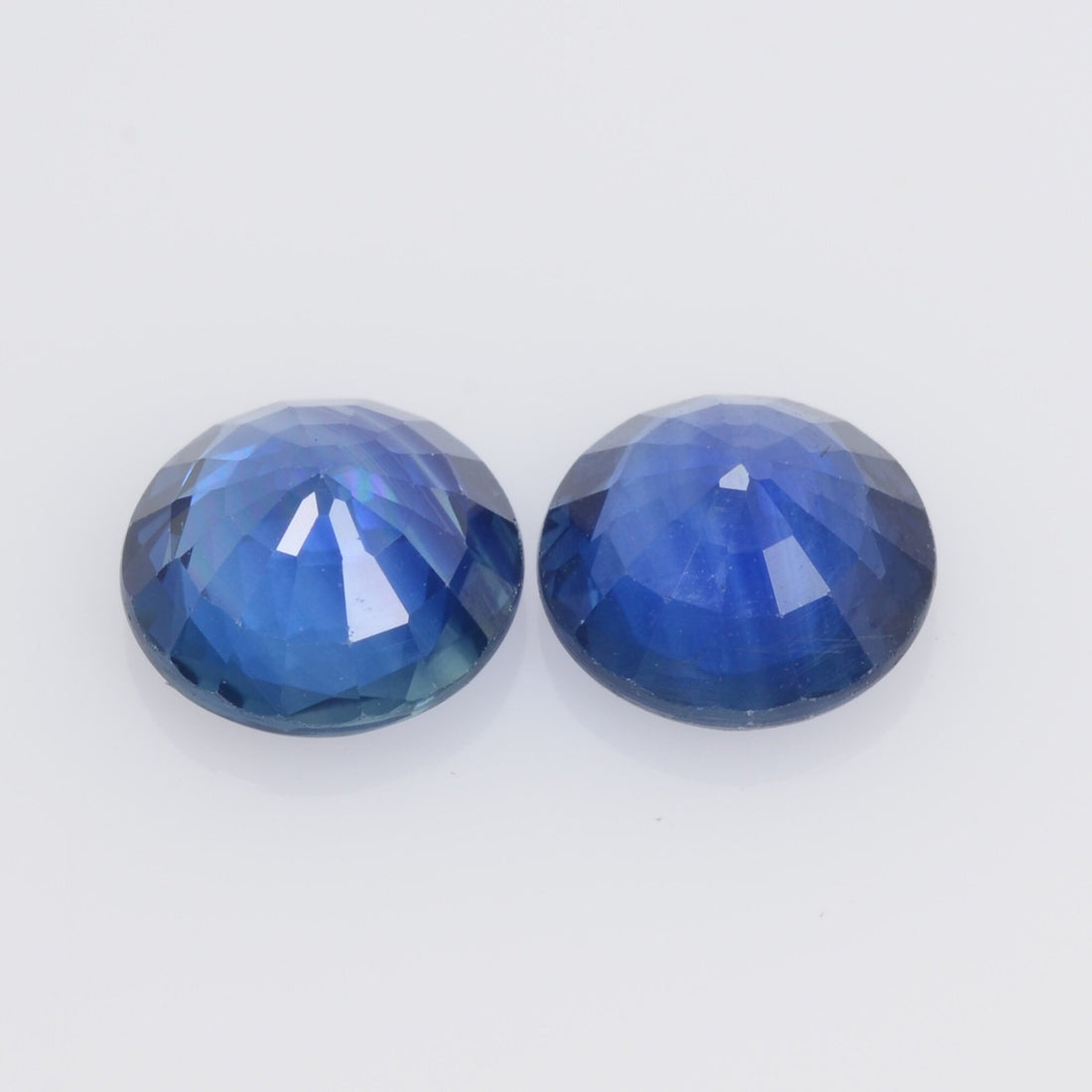 5.9 MM Natural Blue Sapphire Loose Pair Gemstone Round Cut