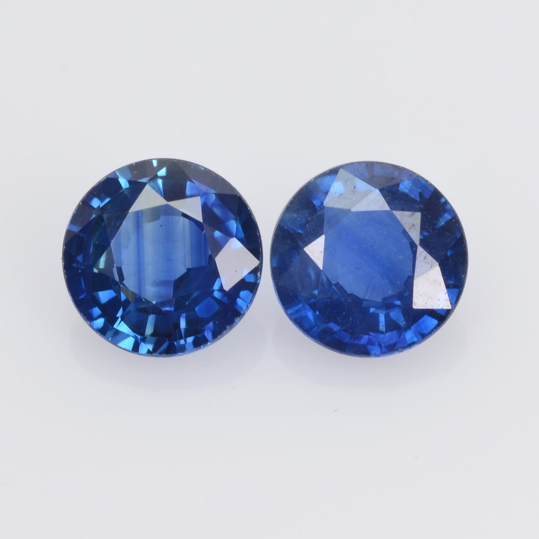 5.9 MM Natural Blue Sapphire Loose Pair Gemstone Round Cut