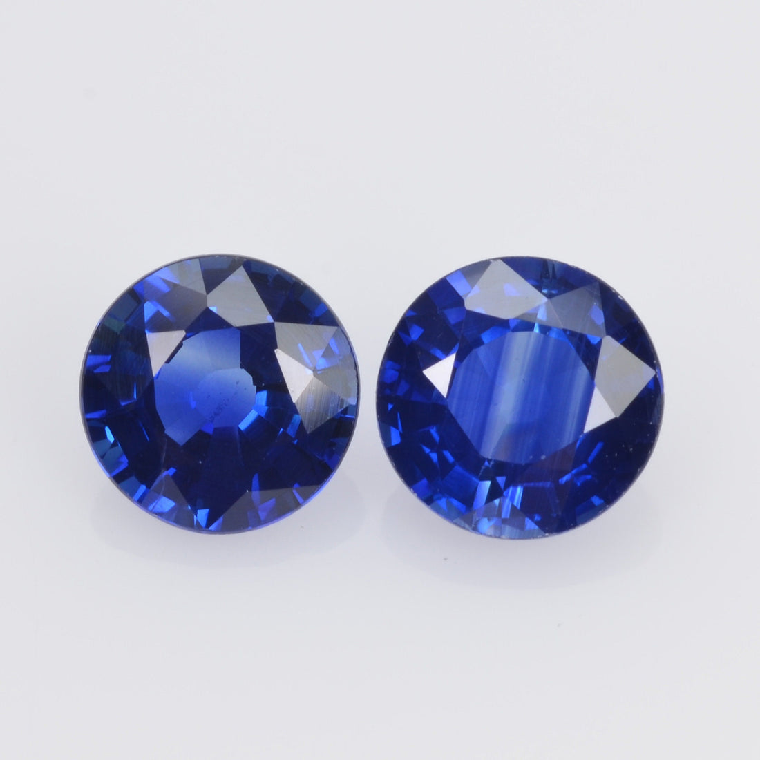 5.9 MM Natural Blue Sapphire Loose Pair Gemstone Round Cut