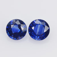5.9 MM Natural Blue Sapphire Loose Pair Gemstone Round Cut