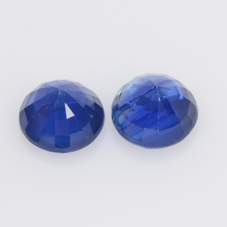 6.1 MM Natural Blue Sapphire Loose Pair Gemstone Round Cut