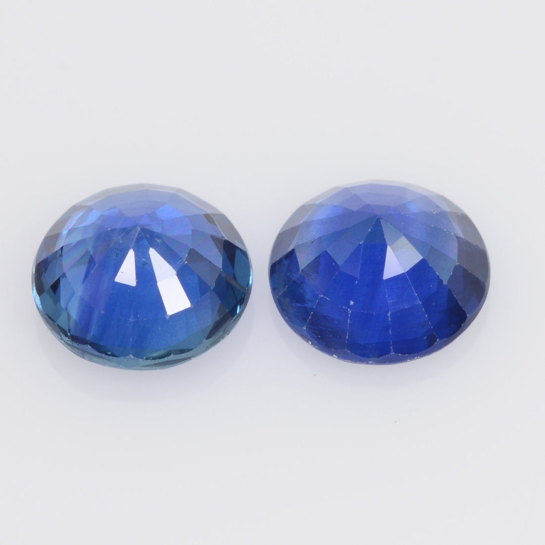 6.5 MM Natural Blue Sapphire Loose Pair Gemstone Round Cut