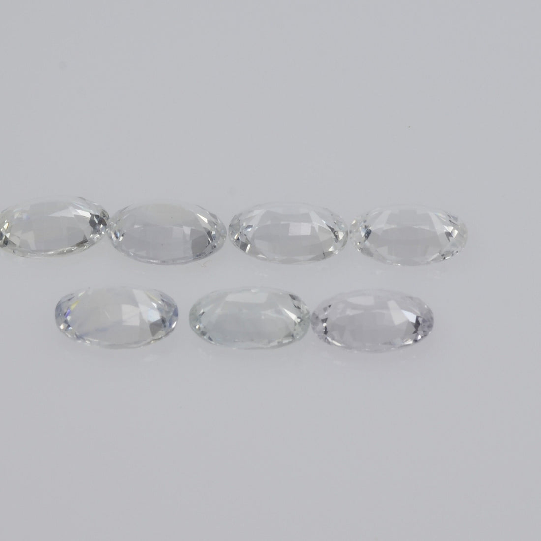 7x5 mm Natural Calibrated White Sapphire Loose Gemstone Oval Cut