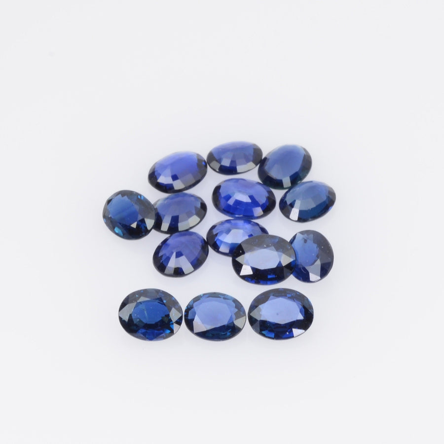 4.5x3.5 Natural Calibrated Blue Sapphire Loose Gemstone Oval Cut