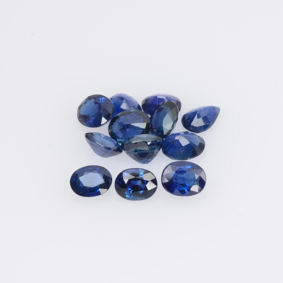 4.5x3.5 Natural Calibrated Blue Sapphire Loose Gemstone Oval Cut