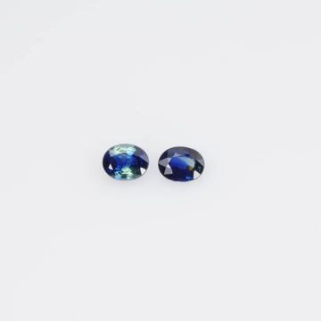 LOT 4.5x3.5 Natural Calibrated Bi color Parti Sapphire Loose Gemstone Oval Cut