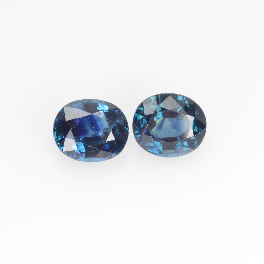 2.41 Cts Natural Pair Teal Blue Sapphire Loose Gemstone Oval Cut