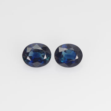 1.61 Cts Natural Pair Teal Blue Sapphire Loose Gemstone Oval Cut