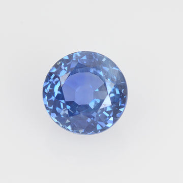 5.65 mm Unheated Natural Blue Sapphire Loose Gemstone Round Cut