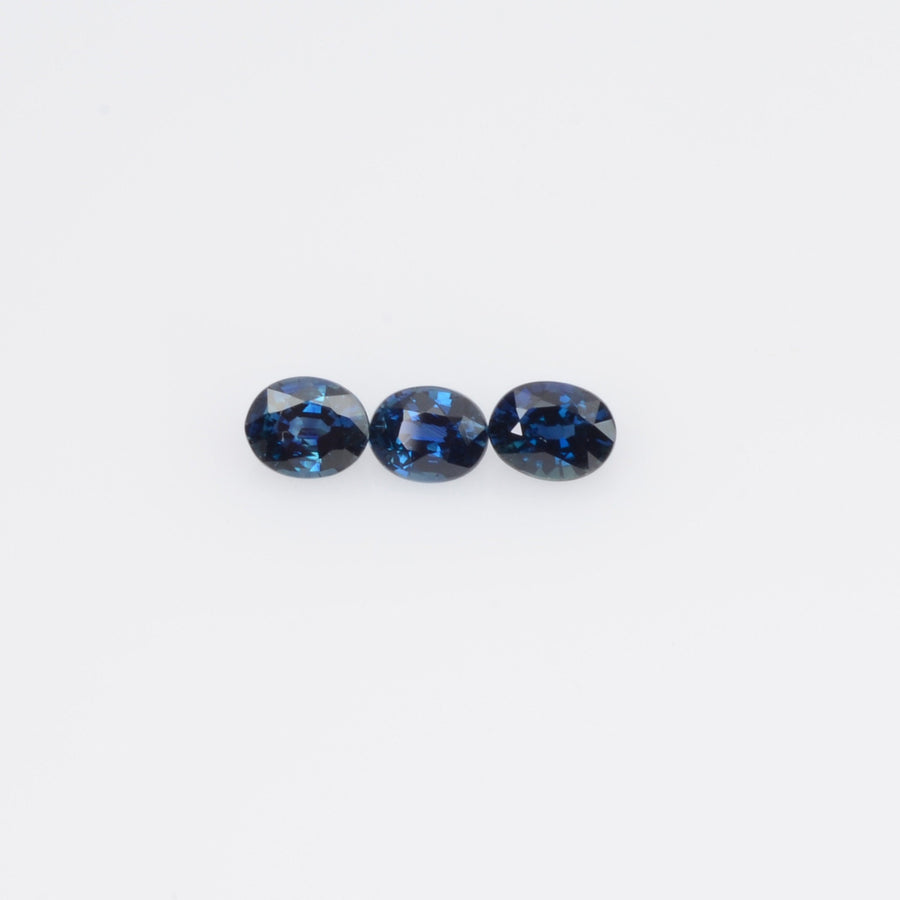 4.5x3.5 Natural Calibrated Blue Sapphire Loose Gemstone Oval Cut