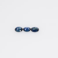 4.5x3.5 Natural Calibrated Blue Sapphire Loose Gemstone Oval Cut