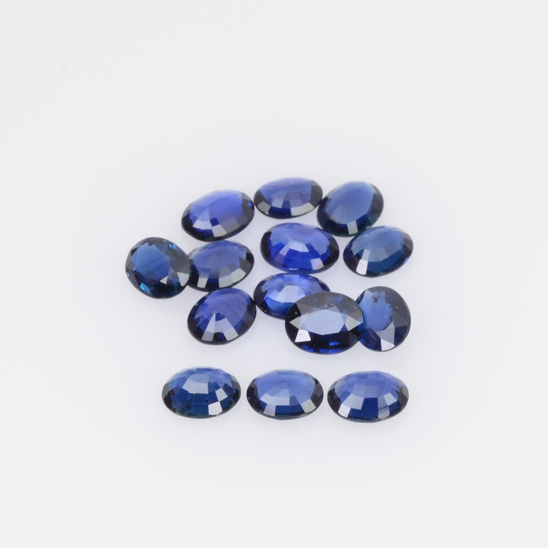 4.5x3.5 Natural Calibrated Blue Sapphire Loose Gemstone Oval Cut