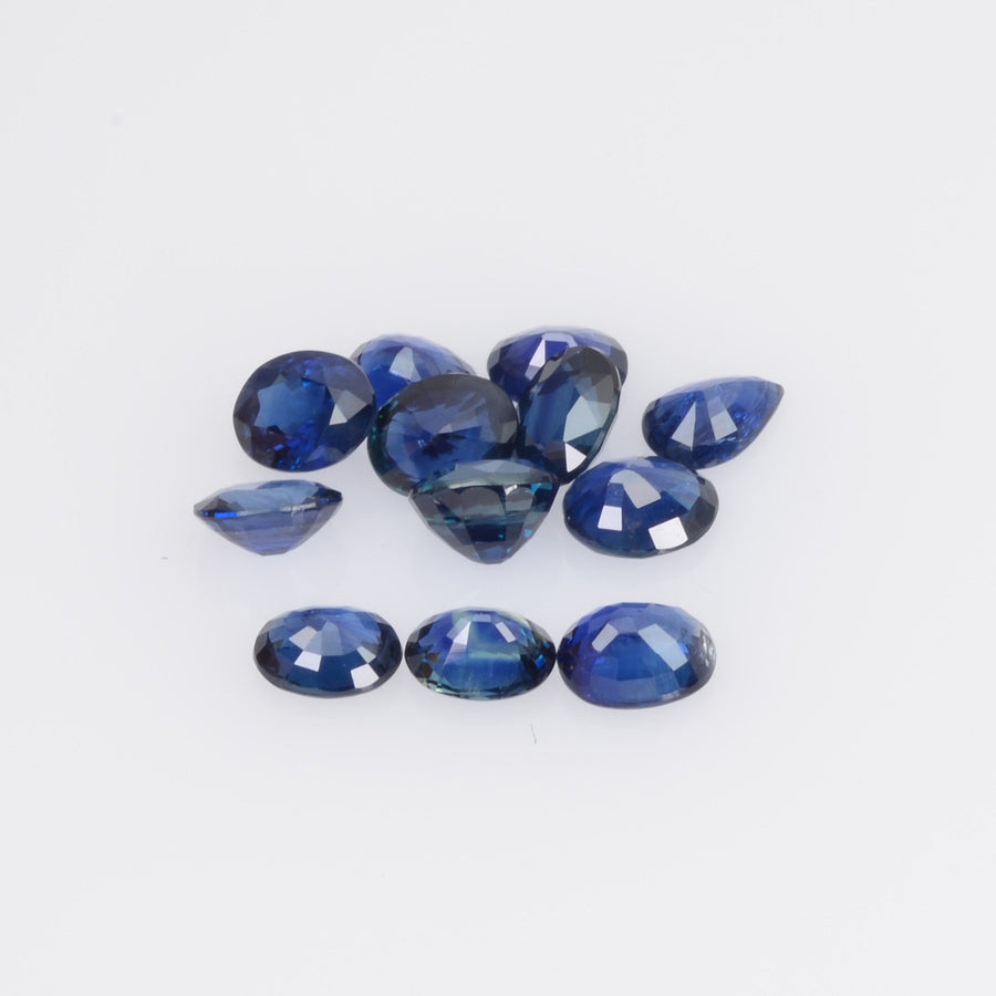 4.5x3.5 Natural Calibrated Blue Sapphire Loose Gemstone Oval Cut