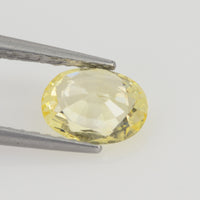 0.80 cts Unheated Natural Yellow Sapphire Loose Gemstone Oval Cut
