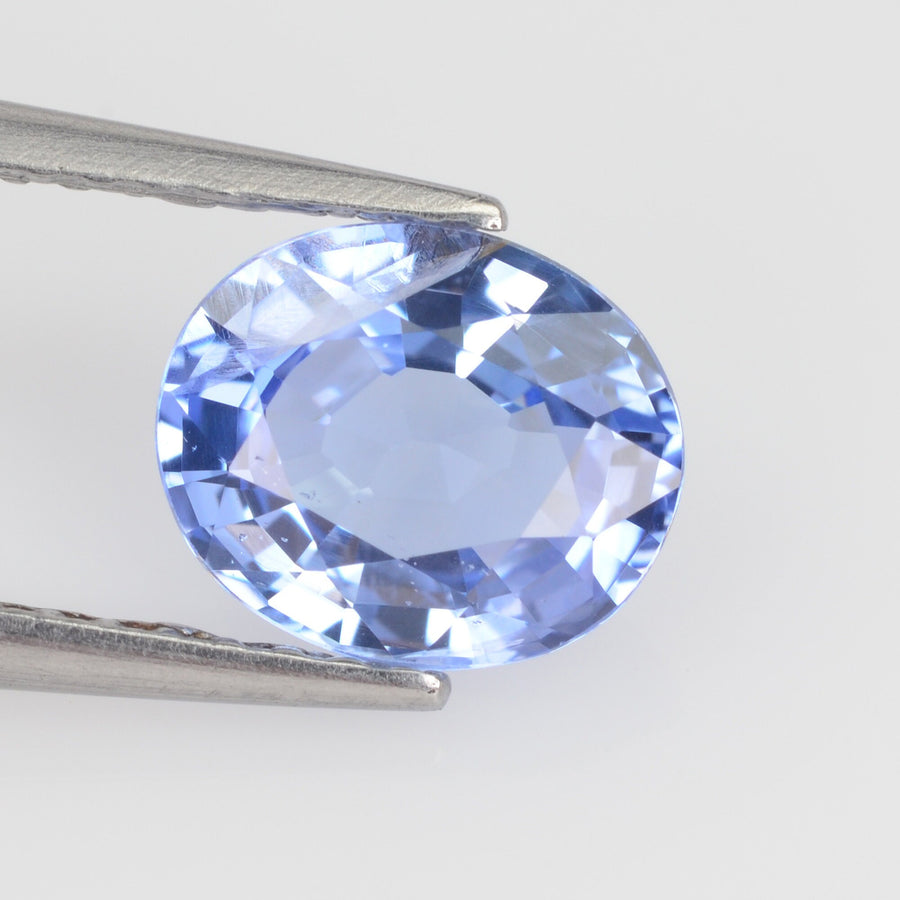 1.29-1.78 cts Unheated Natural Ice Blue Sapphire Loose Gemstone Oval Cut